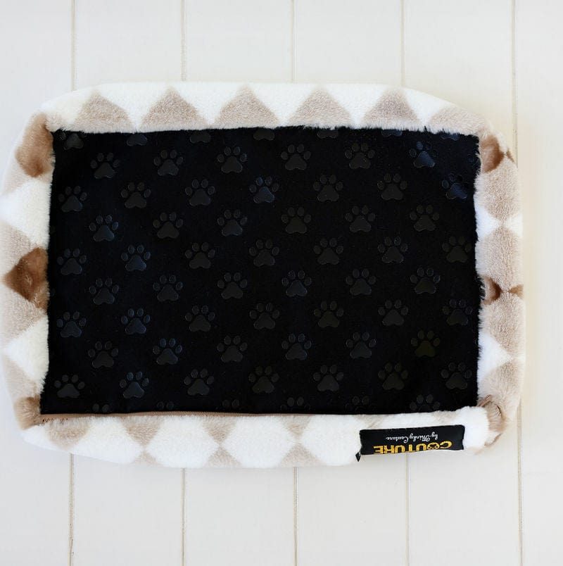 Brown Argyle Pet Crate Pad COVER ONLY