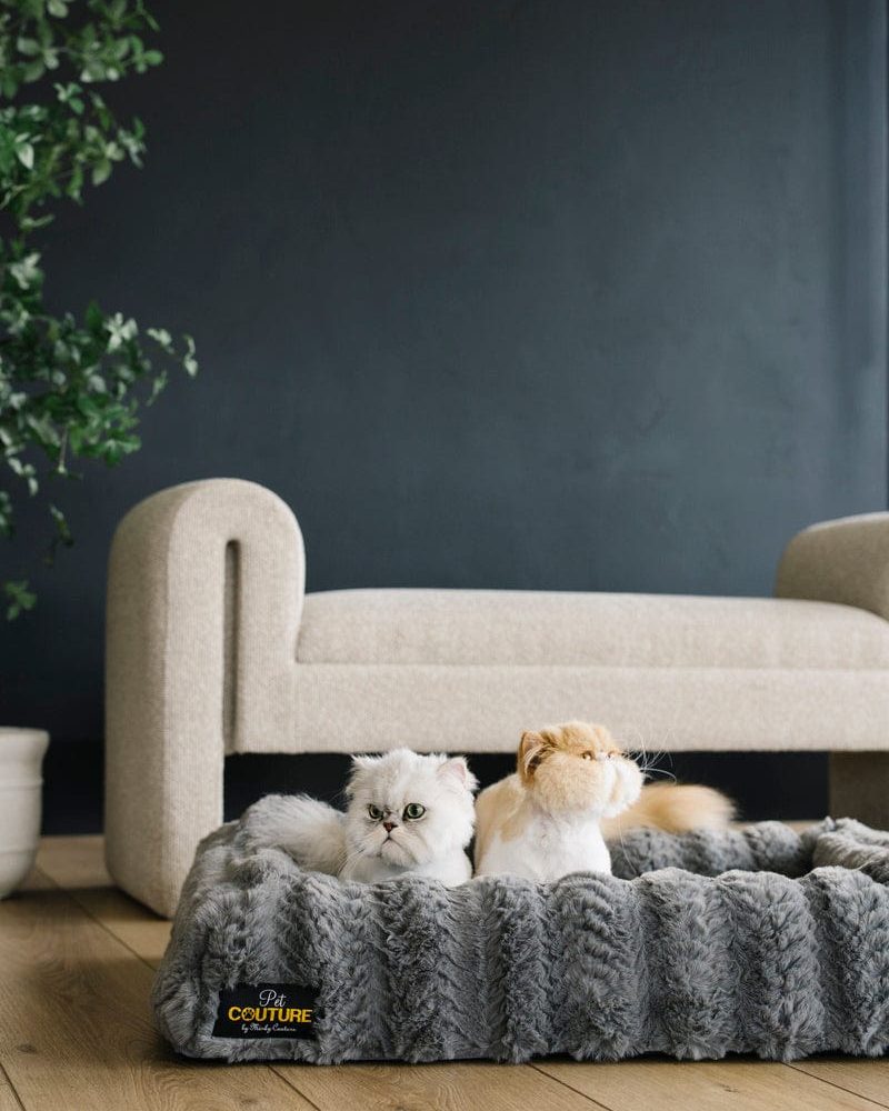 Charcoal Plume Pet Bed