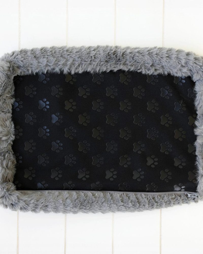 Charcoal Plume Pet Crate Pad COVER ONLY