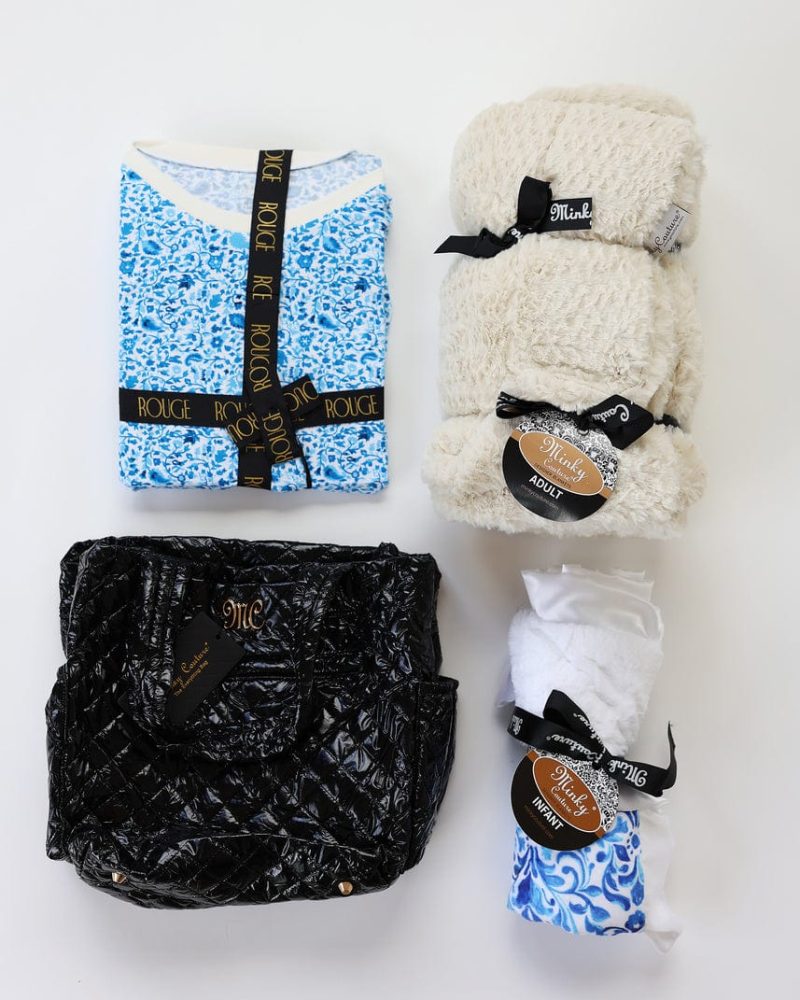 Blue Floral Baby Box