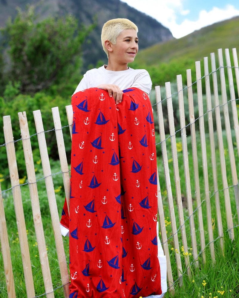 Sail Away Red Blanket