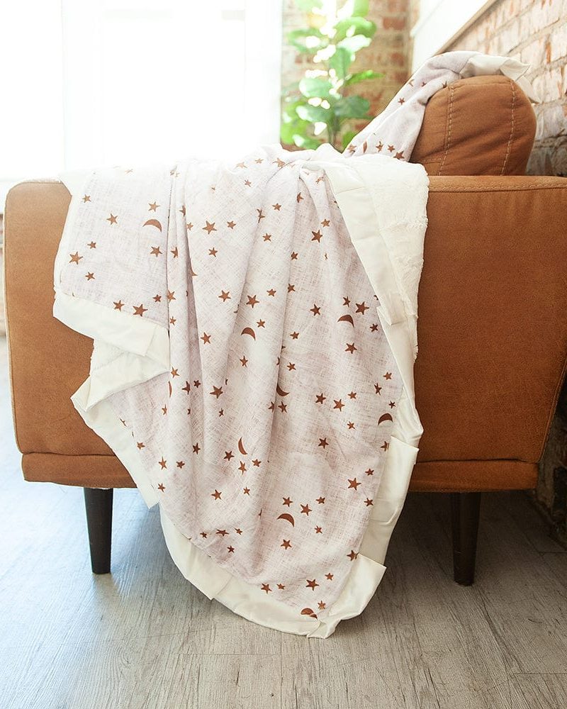 Gold Stars and Moons Blanket