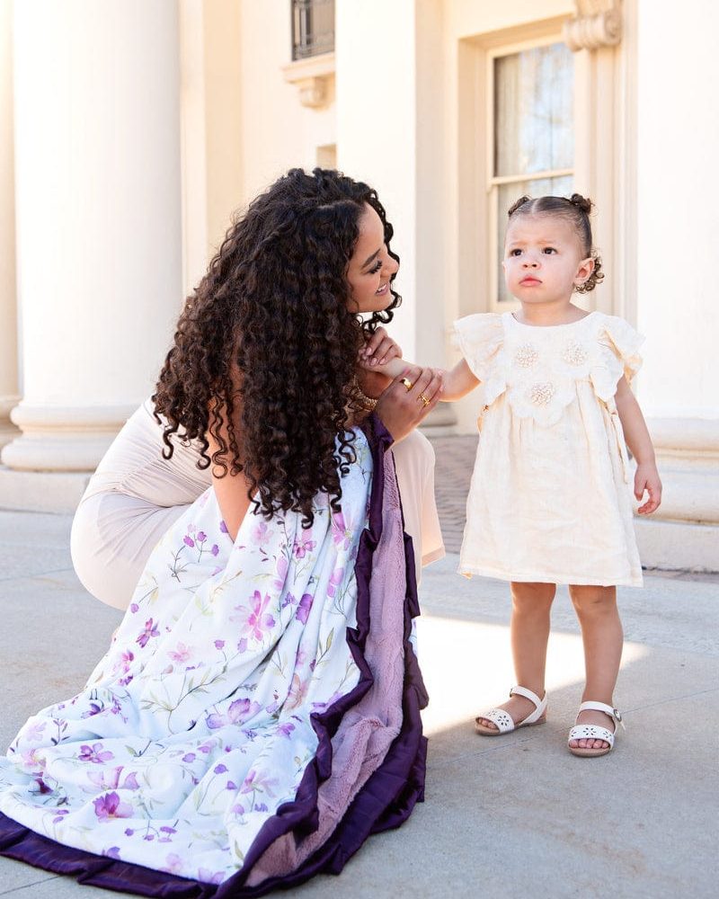 Dusty Plum Wildflower Blanket