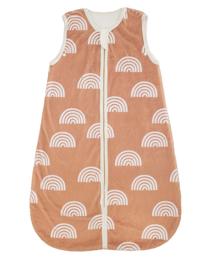 Terra Cotta Rainbow Wearable Minky Blanket