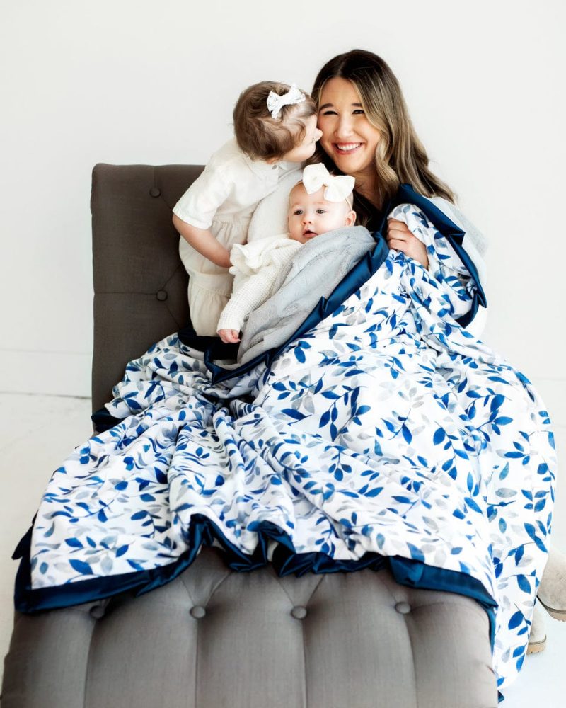 Blue Leaves Blanket